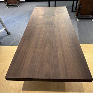 北美黑胡桃木大板升降桌面板原木整板茶桌茶台书桌实木板桌板定制
