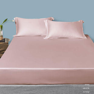 天丝床笠单件冰丝夏天裸睡夏季薄款床包防滑床罩60支床单床套纯色