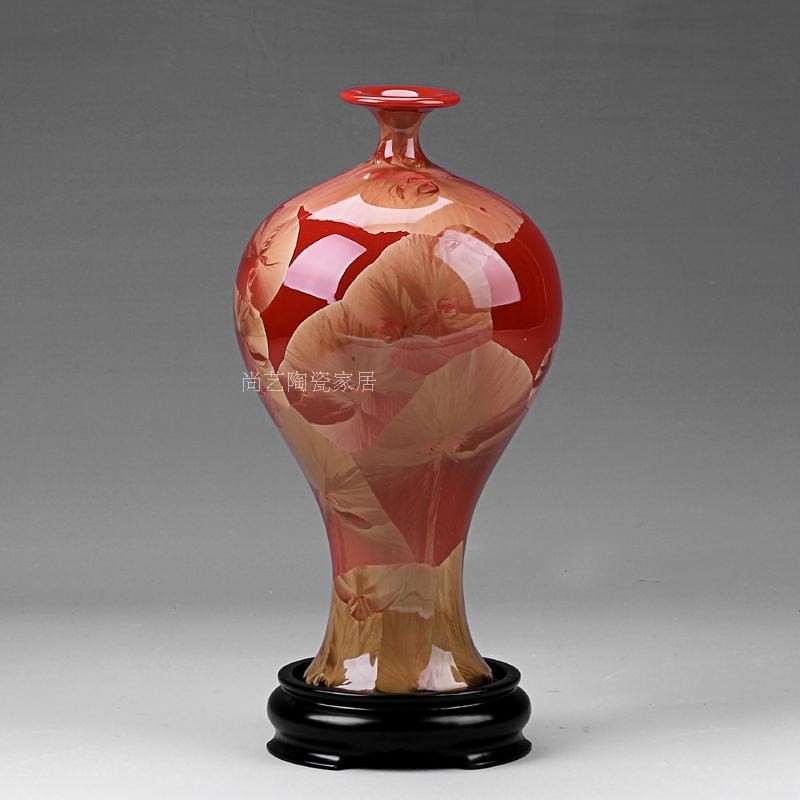 景式镇结晶釉陶瓷m花瓶现代简件摆约家居电视柜欧德家用清