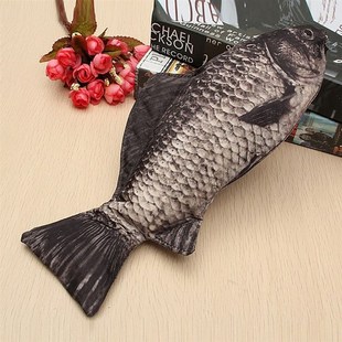 速发Carp Pen Bag Realistic Fish Shape Make-up Pouch Pen Penc