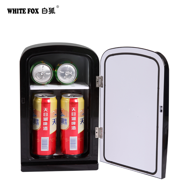 白狐6升咖啡机配l套冰箱化妆品冰箱家用车用便携式电子冷暖箱