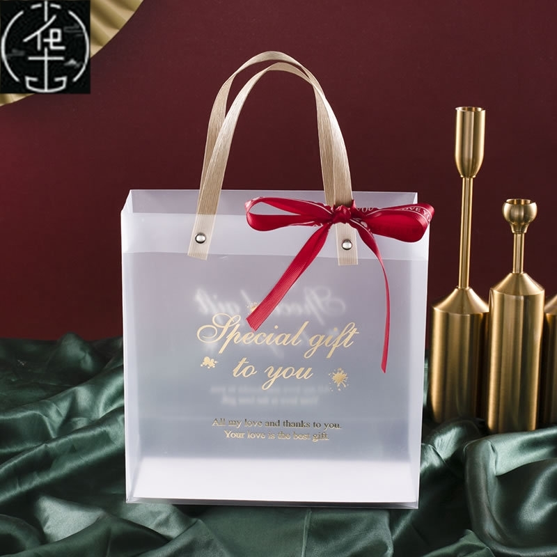 极速pvc plastic packaing bag ins gift bag transparent塑料礼