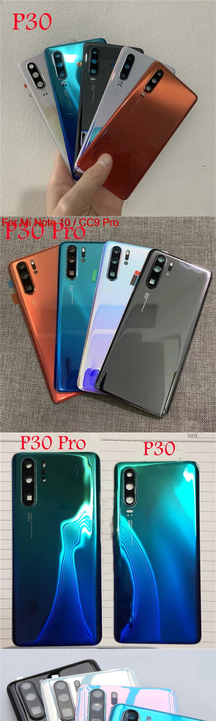 五金配件包装 huawei p30 pro p30pro p30 back glass cover housing battery r
