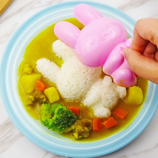 极速小兔子饭团模具套装儿童米饭磨具DIY盖浇饭咖喱饭卡通宝宝餐