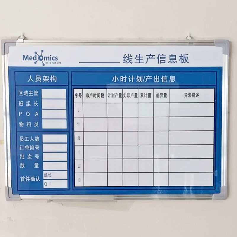 新品促工厂车间现场生产管理计划看板定J制质量黑板白板内容尺寸