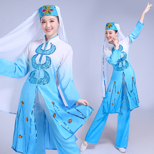 今年流行东族族撒拉数回族舞蹈服装女成人宁夏少乡民族穆斯林节日