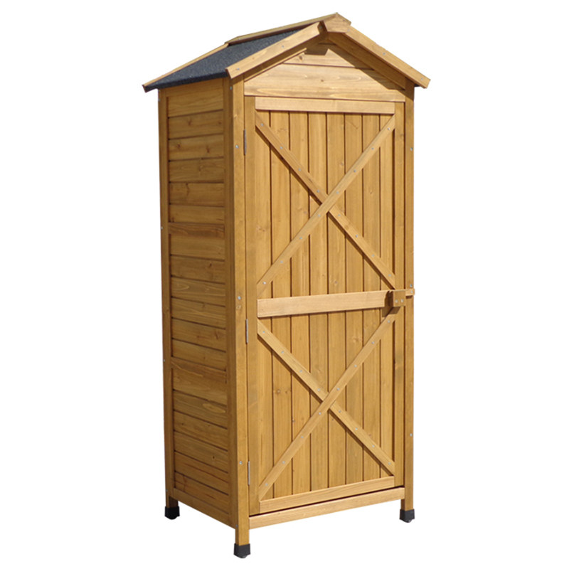 新品户外实木大型花园储物房庭院工具箱阳台防水防晒杂物收纳柜子