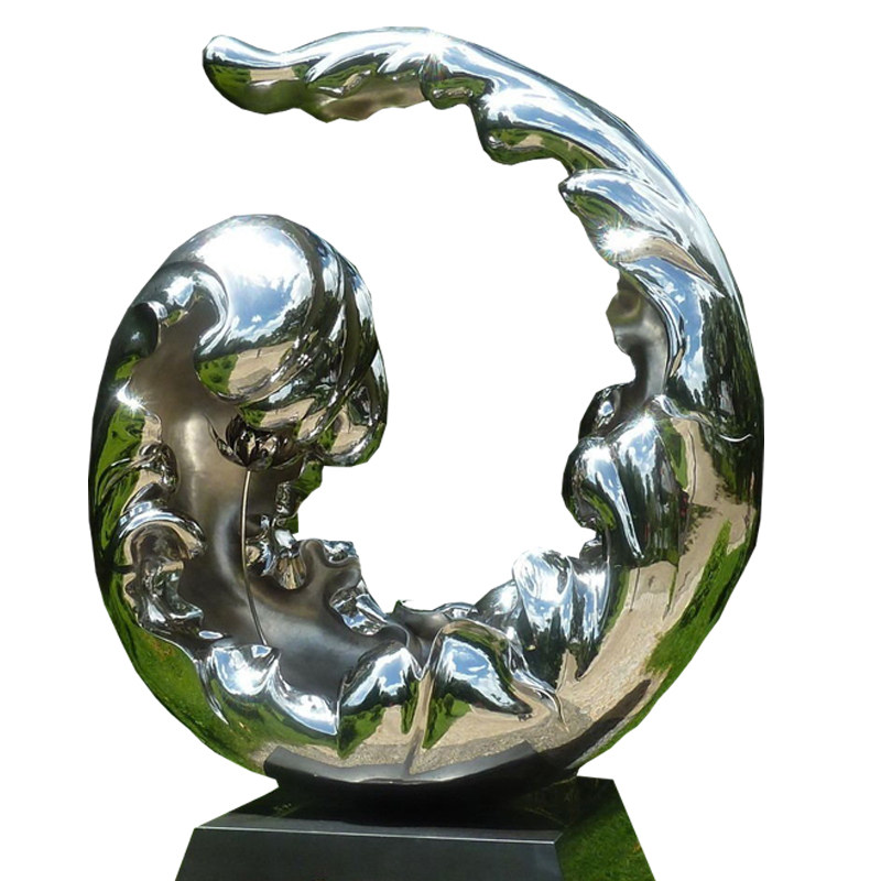 新品抽象不锈钢圆环场景玻璃钢a户外大型雕塑摆件定制艺术公园景