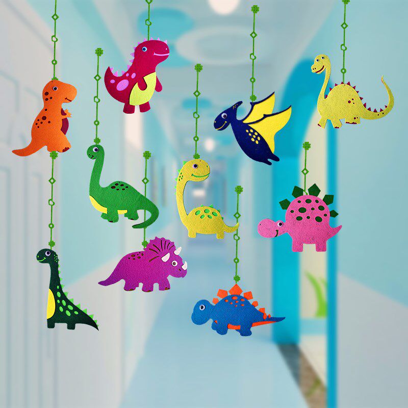 幼儿园教室走廊吊顶环创布置商场店铺游乐园恐龙主题空中挂饰吊饰