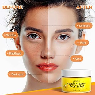 推荐Vitamin C and Turmeric Face Scrub Cream Organics Microde