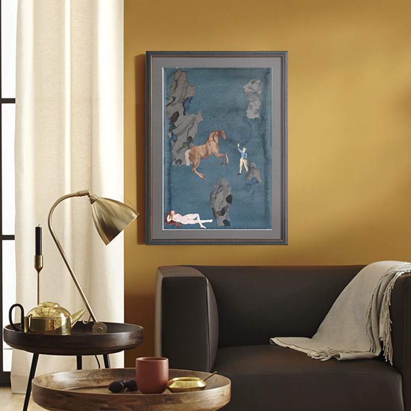 瑃燕x仟象映画 美式复古装饰画客厅卧室沙发背景墙壁画酒店挂画