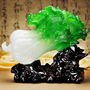 翠玉白菜摆件图片