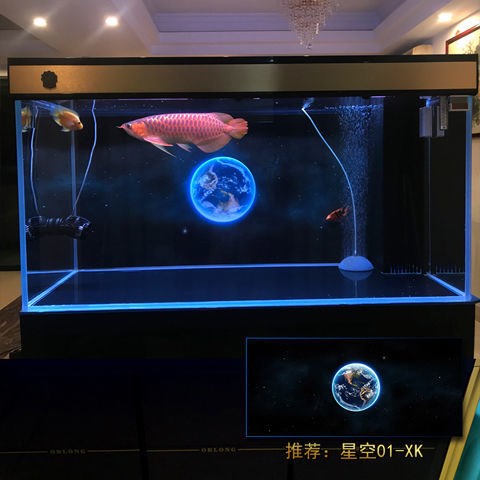 鱼缸背景纸画高清图3d立体水族箱贴纸龙鱼缸壁纸造景装饰星空定制