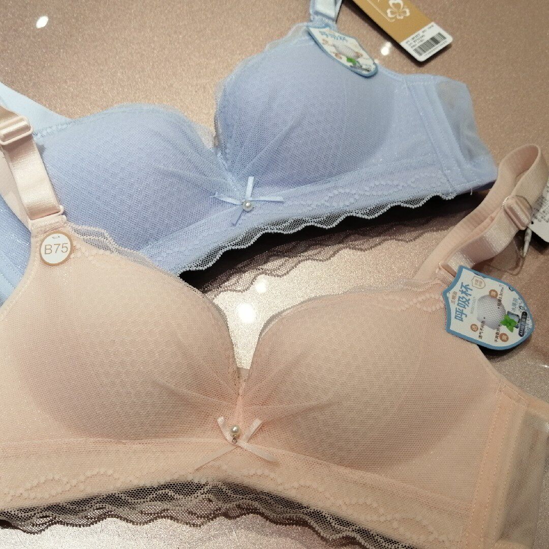 都市丽人21春夏新款lb12c7性感蕾丝透气三明治薄荷棉调整薄款内衣