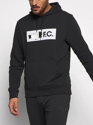 纯元勾FC加绒帽衫运动连帽卫衣