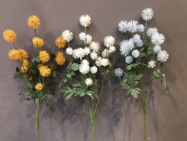 仿真花假花绢花仿真单支多头海胆花