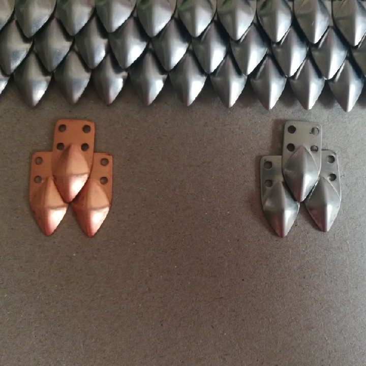 龙鳞甲片盔甲片鱼鳞甲片小款铠甲片0.9*2.1盔甲自制diy