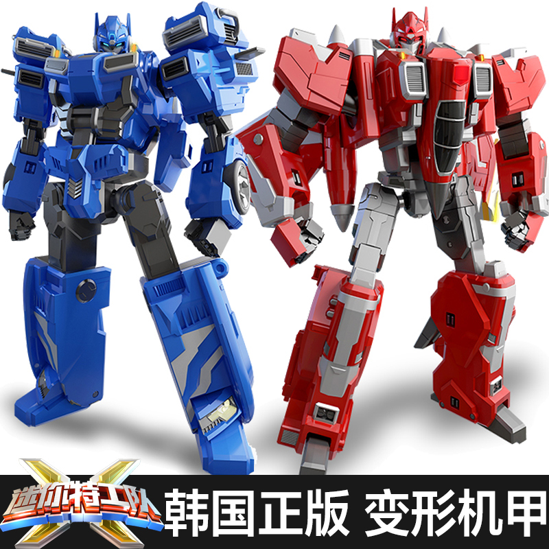 迷你特工队xx机甲变形合体机器人金刚塞米弗特露西全套装男孩玩具