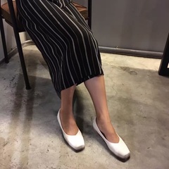 2016夏季韩国新款方头漆皮低跟女单鞋舒适文艺女鞋