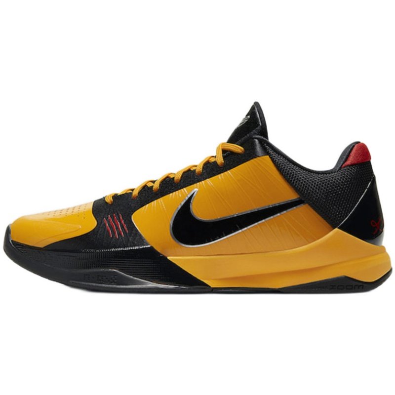 nike kobe 5 zk5 耐克科比5代黑白黄李小龙实战篮球鞋cd4991-700