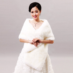 韩版2016秋冬季新款新娘结婚婚纱礼服毛披肩保暖外套披肩不限肩宽