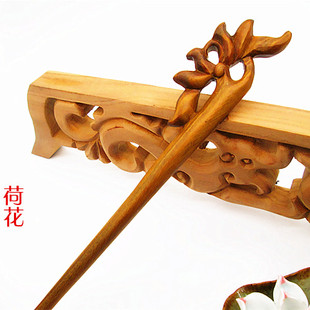 古风木簪子绿檀木发簪古典盘发复古簪子古代古装头饰木头发簪宫廷