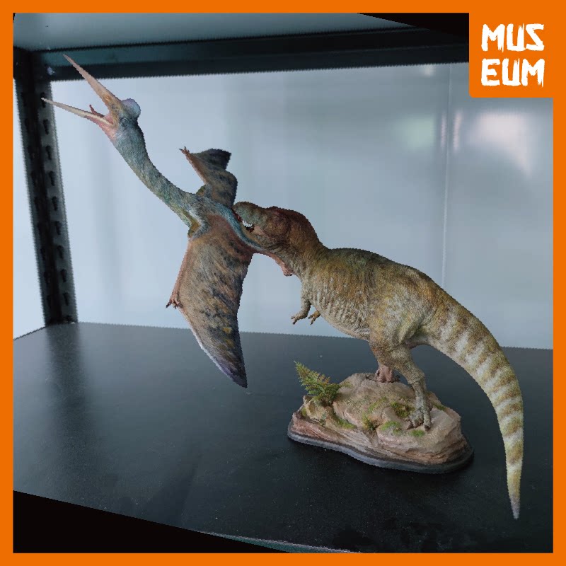 牧蜥工作室霸王龙vs风神翼龙gk恐龙雕像摆件仿真