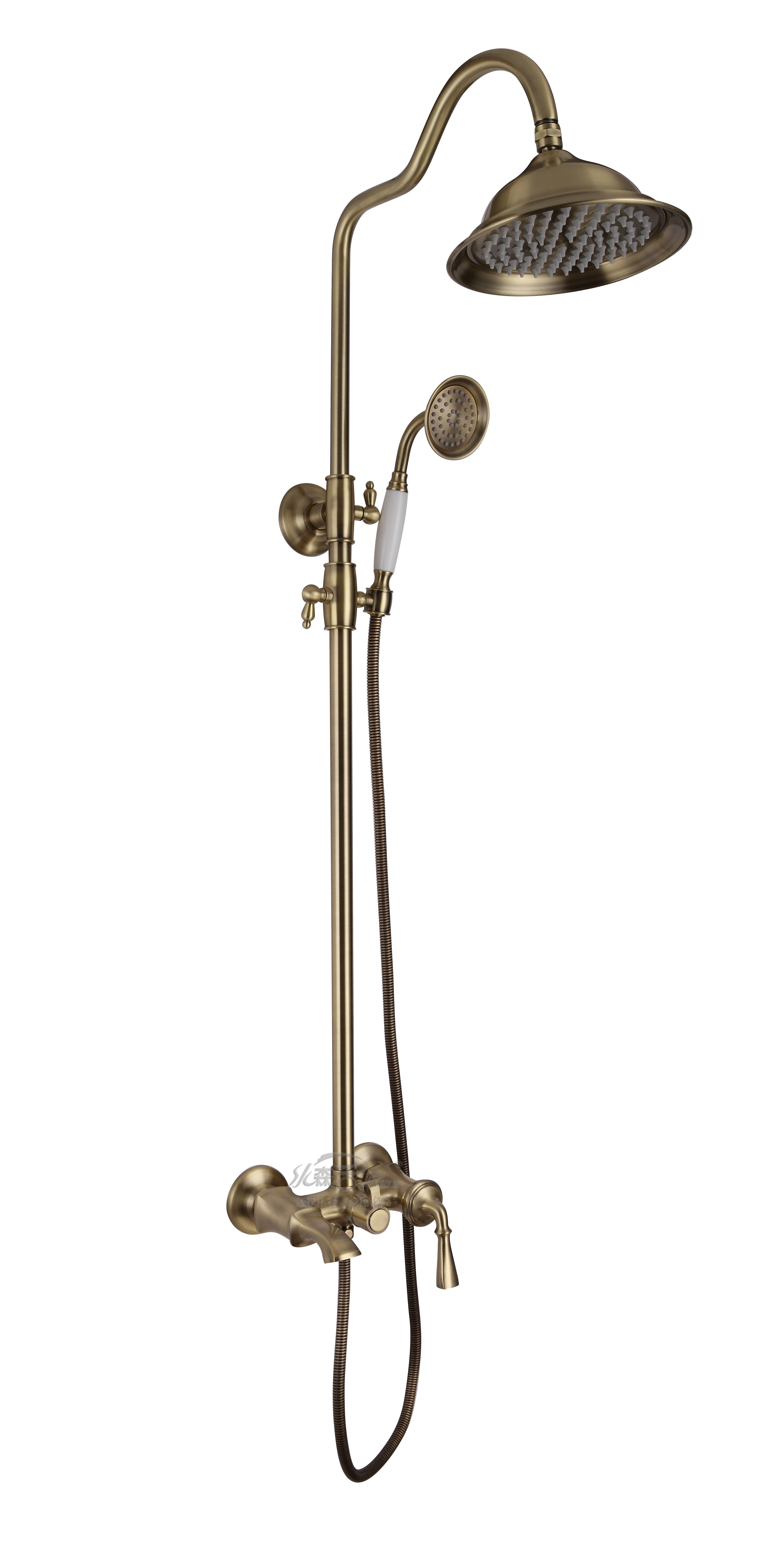 dare水森活  全铜欧式美式青古铜淋浴大花洒 sl-3379 可升降