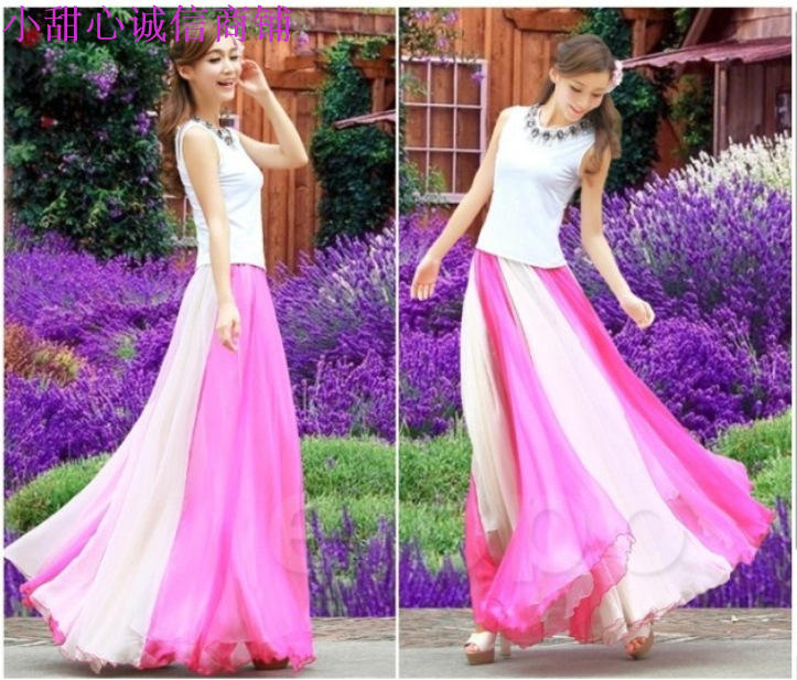 women long dress sexy ladies chiffon beach skirt 长款雪纺裙在类目 女装/女士精品, 半身裙中 - 来自Buy2taobao.com提供专业的淘宝代购服务