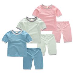 儿童家居服男女童2016新款夏季纯棉童装套装宝宝睡衣两件套短袖潮