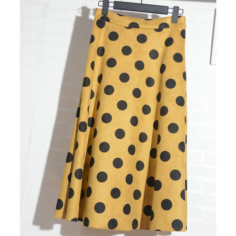 Suede polka dot autumn Tutu A-line skirt 麂皮绒A字裙在类目 女装/女士精品, 半身裙中 - 来自Buy2taobao.com提供专业的淘宝代购服务