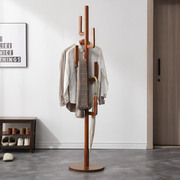 Coat rack solid wood floor hanger bedroom hanger simple modern household vertical single pole hanging clothes rack