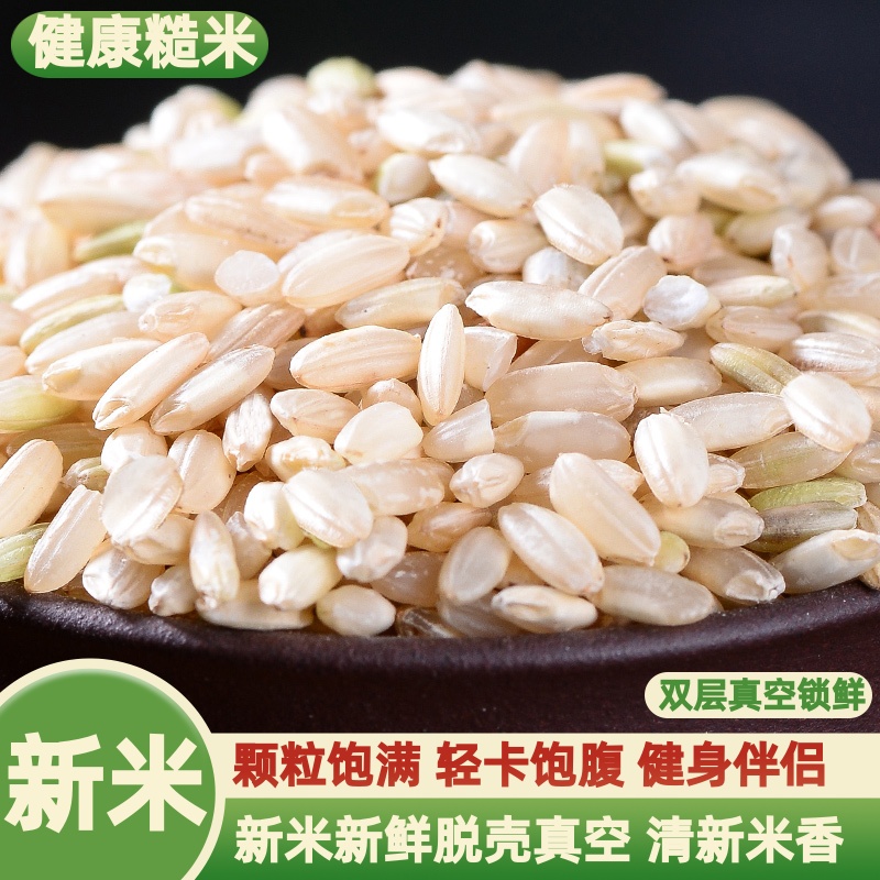 健康糙米新米500g 五谷杂粮大米绿糙米煮粥红米黑米粗粮糙米饭团