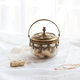进口黄铜复古储物罐糖果盒玻璃饰品盒复古浪漫法式高档摆件