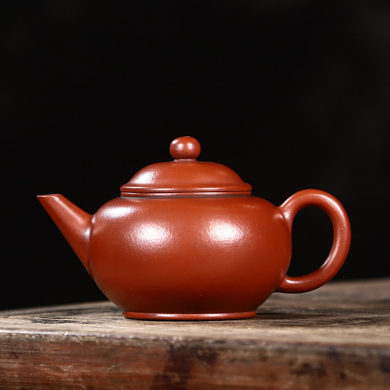 老紫砂壶台湾回流紫砂茶壶早期一厂小品老朱泥全手工水平壶顾景舟