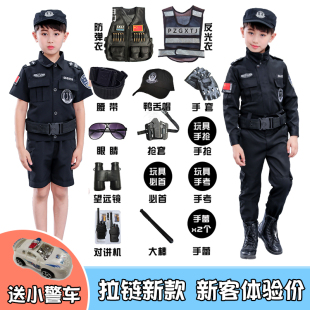 儿童警察服军装小警官军训服小警制服黑猫警长生日礼物表演出服装