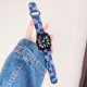复古硅胶棋盘格牛仔纹iwatch表带s10适用AppleWatch苹果678手表s9