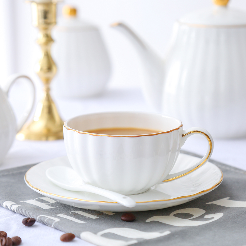 European style Bone Coffee cup and saucer suit Simplicity originality ceramics Coffee a complete set English Afternoon teacup Spoonin the Tableware , Coffee , Mug category - from Buy2taobao.com to provide professional Taobao agent buy service