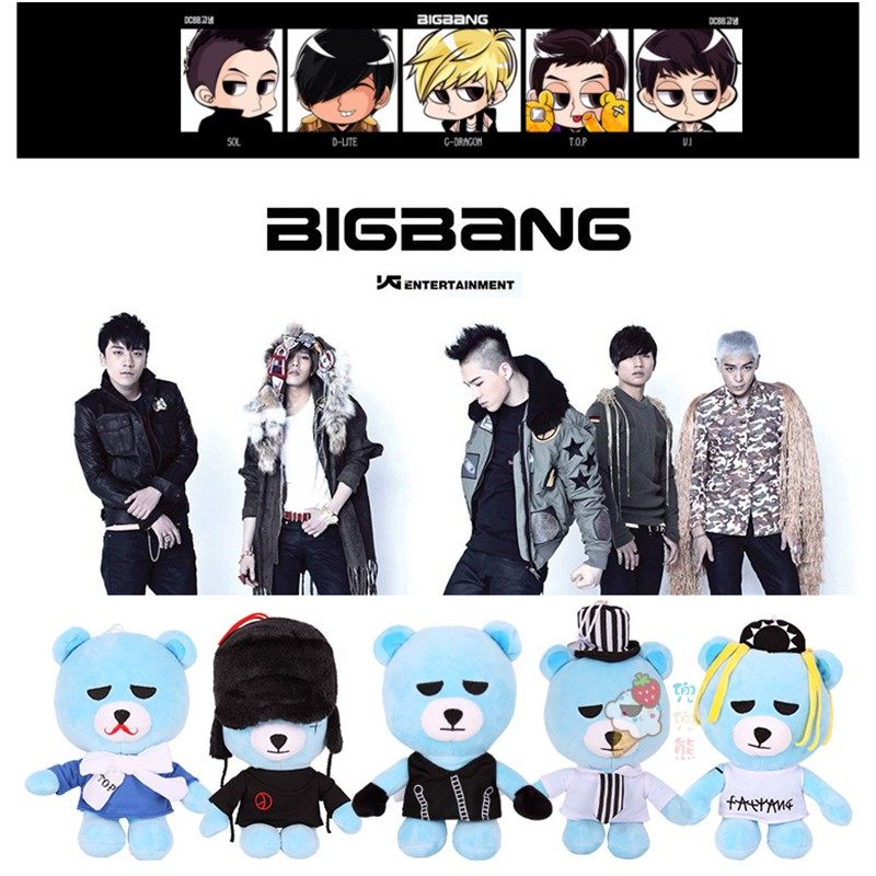 bigbang熊_bigbang公仔ygbear周边gd权志龙爆炸熊毛绒玩具玩偶吸盘