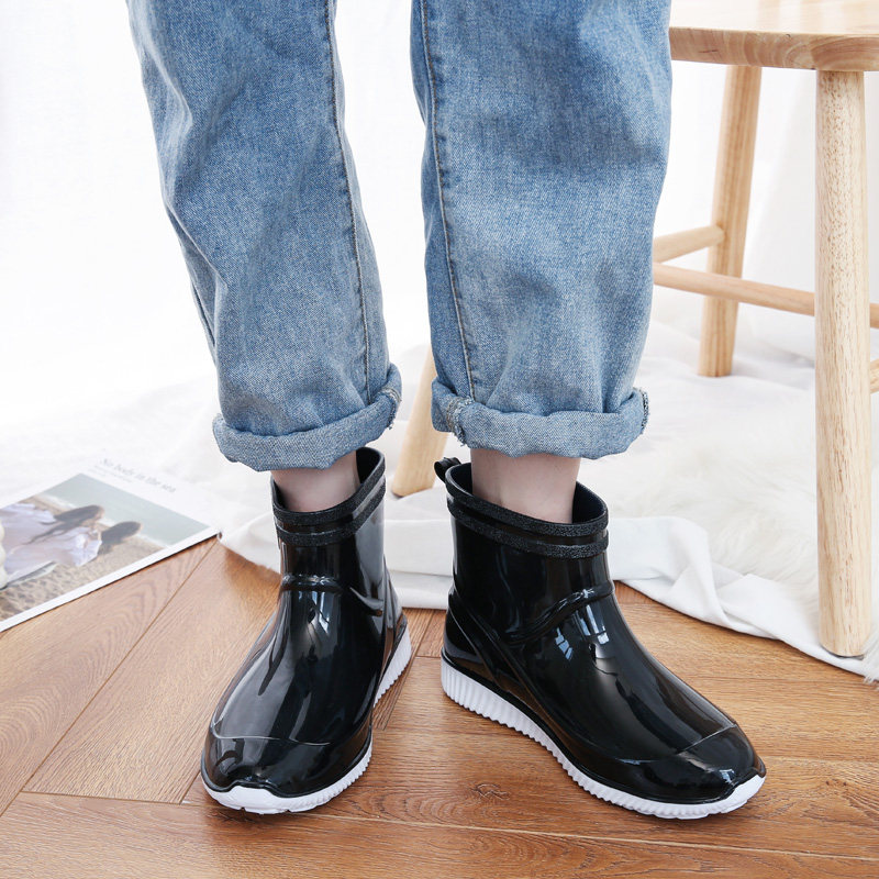 春夏雨鞋男加绒短筒防水鞋男胶鞋男雨靴套鞋洗车钓鱼鞋防滑工作鞋