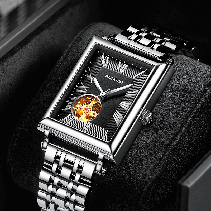 斯诺威登长方形全自动机械表男士手表