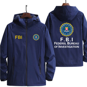 fbi美国联邦调查局情报特工电影同款夹克潮牌外套男春秋冲锋衣服