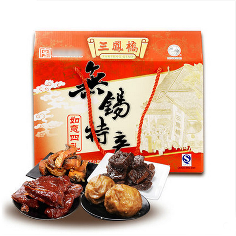 无锡特产酱排骨礼盒 三凤桥如意四礼920克 年货