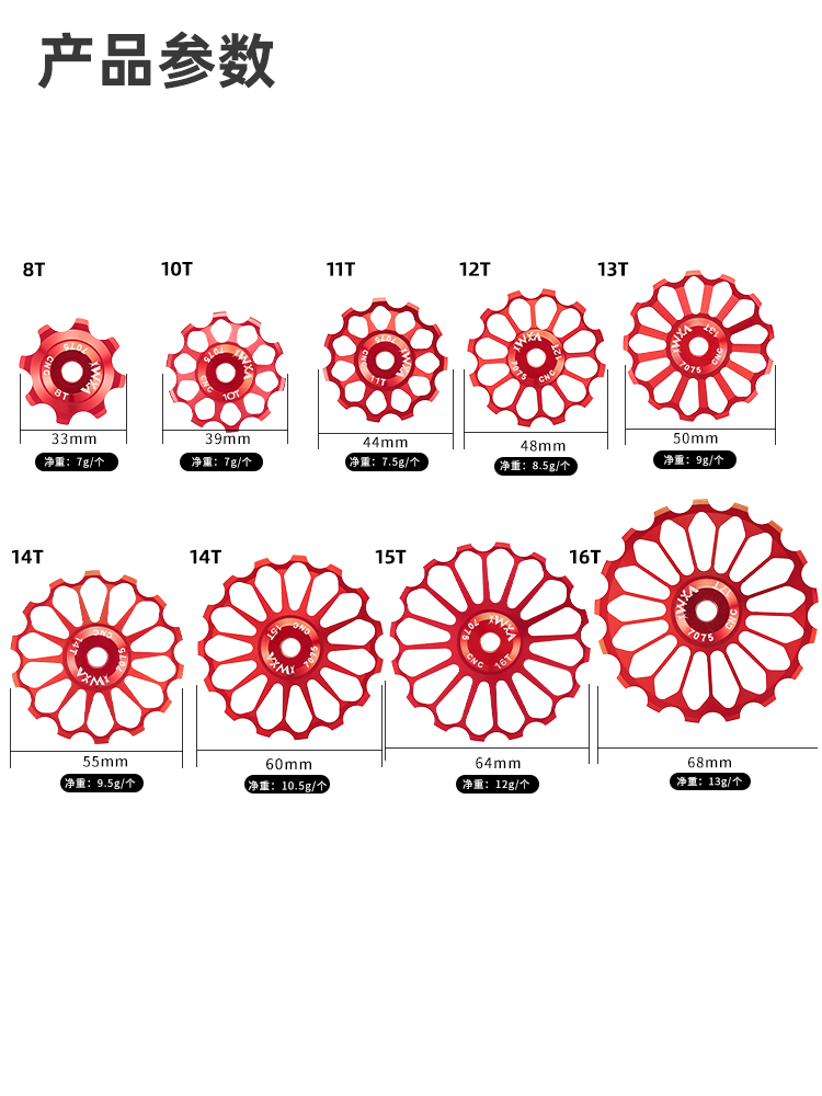 轮M金属V山地13轮后拨TX齿1112导向导公路自行车变速器T陶瓷 轴承