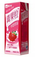 蒙牛真果粒 草莓味 250ml 12盒 牛奶 日期江浙沪皖2箱包邮