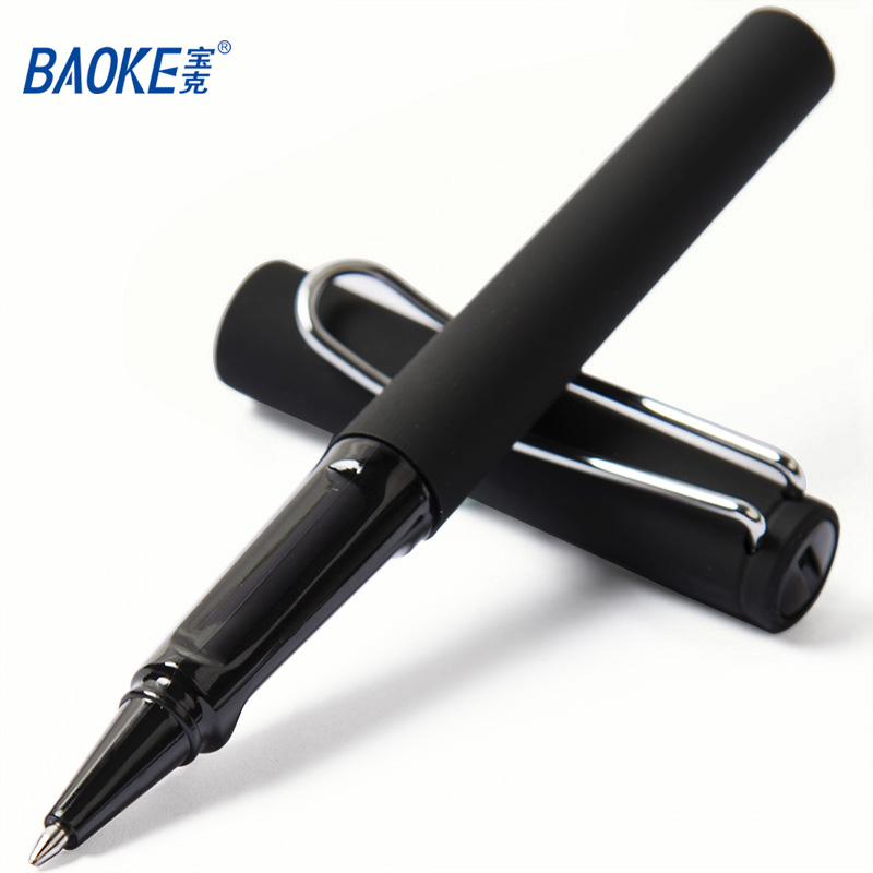 宝克威龙精品宝珠笔0.5mm0.7黑色灰磨砂走珠签字笔PM146正品彩色