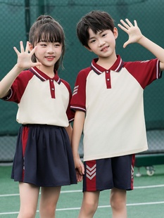 夏季校服初高中生套装男女中小学生班服短袖裙子长裤子运动风团购