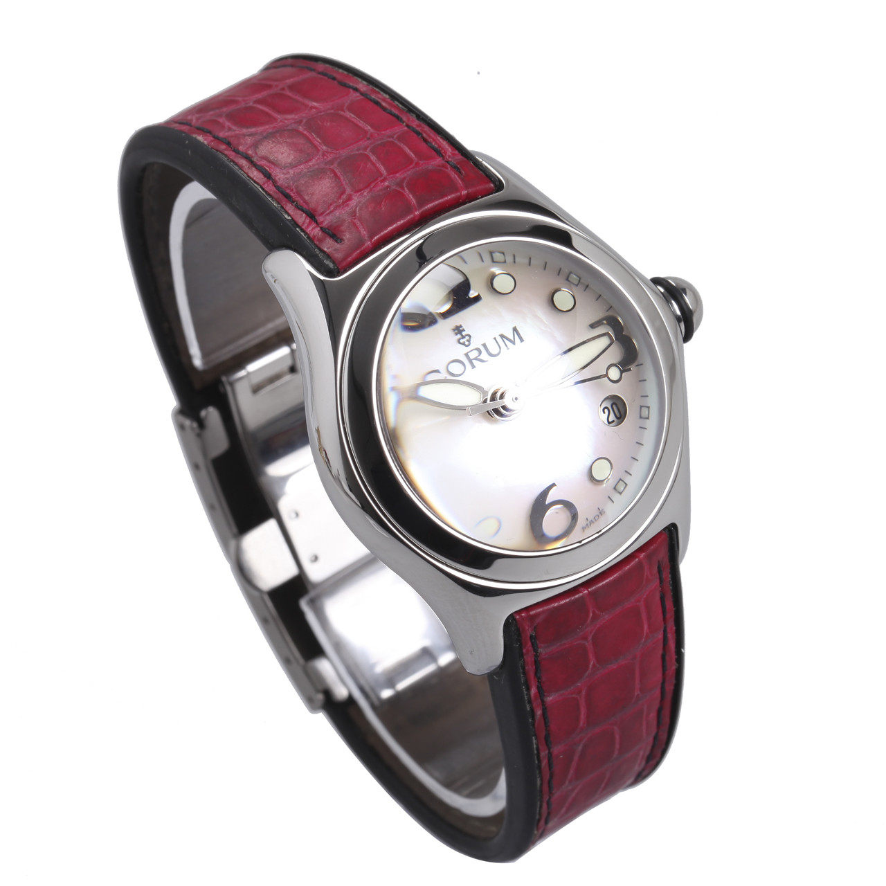 [9.5新]昆仑corum女士精钢石英腕表bubble op art 泡泡系列