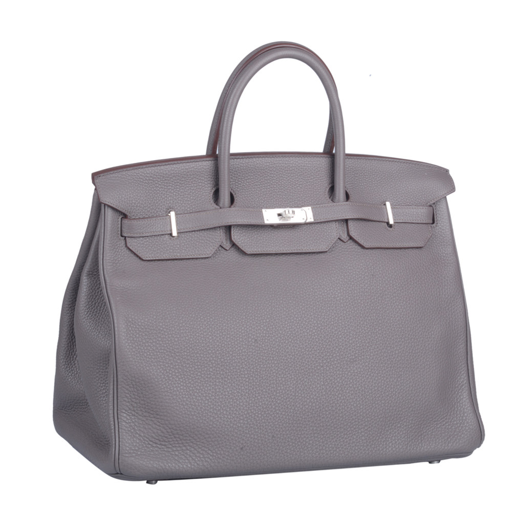 【9新】爱马仕经典birkin大象灰手提包