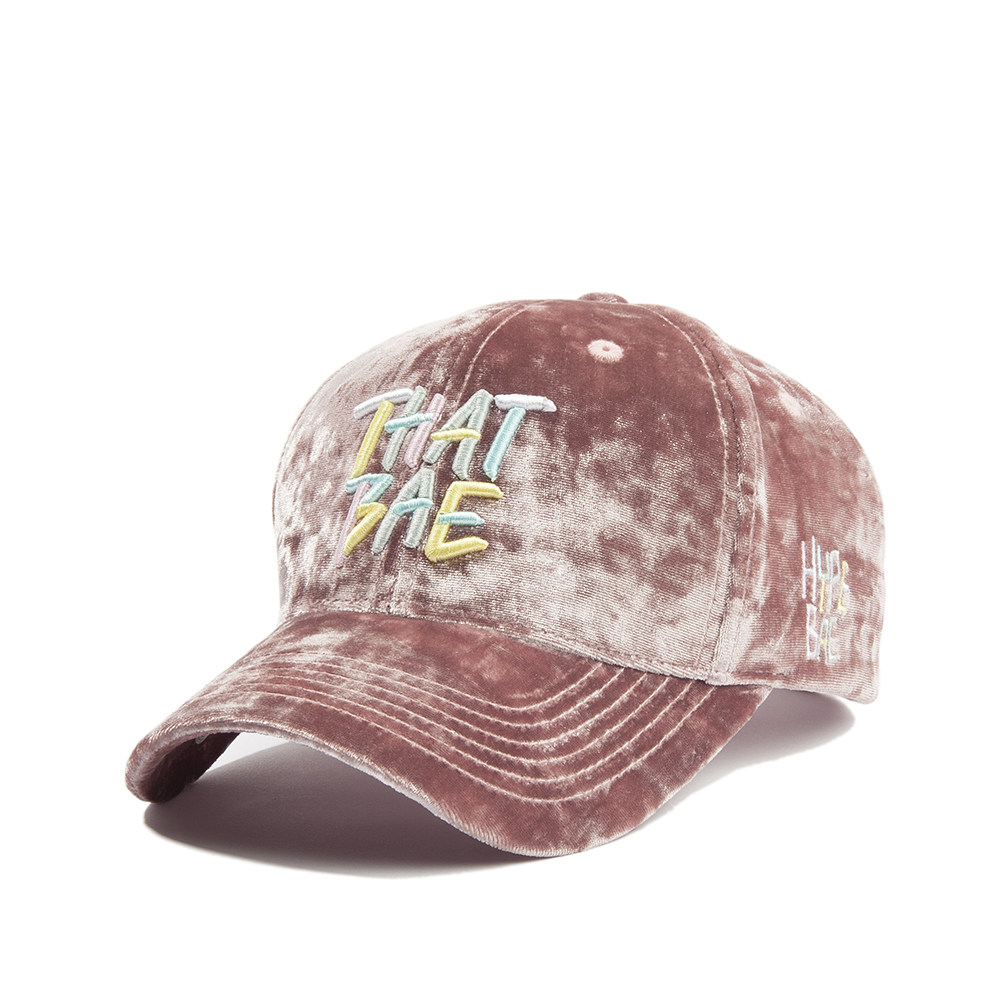 韩国flipper正品棒球帽子女 秋冬丝绒鸭舌帽 彩色字母刺绣弯檐帽_9折